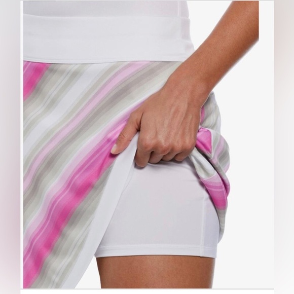 PGA TOUR Apparel white pink tan Energy Stripe‎ Faux Wrap 16